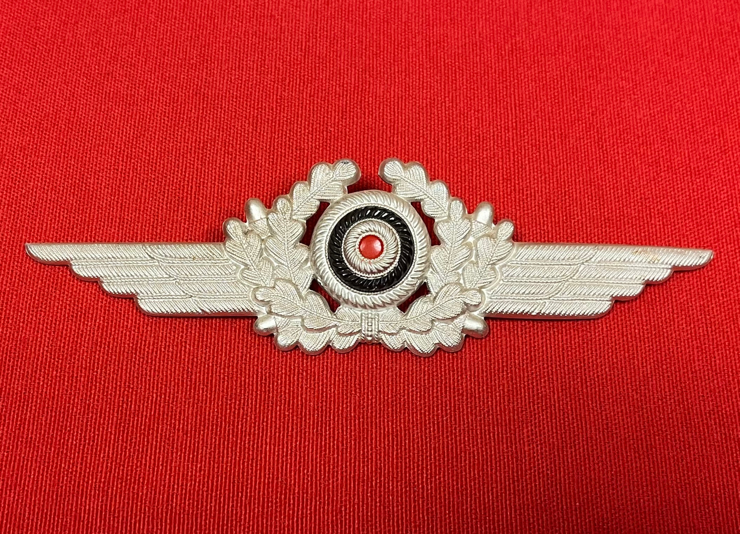 Authentic WWII German Luftwaffe (Airforce) Visor Cap Wreath & Cockade H.W.J. 38