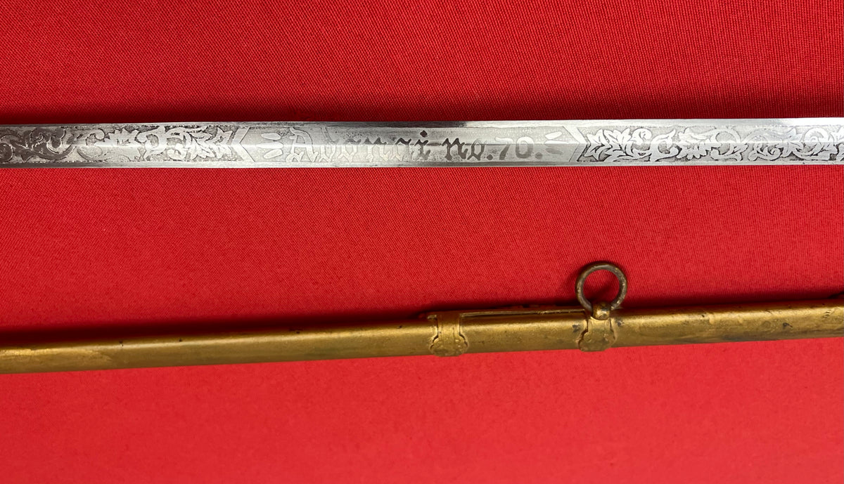 C.1872 Knights of the Golden Eagle Fraternal Masonic Sword - Engraved