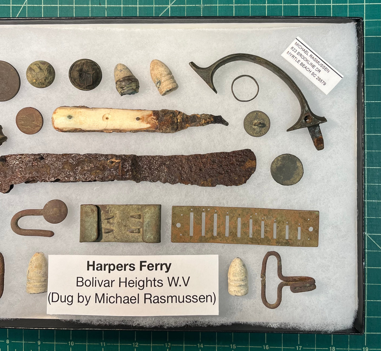 Civil War Harpers Ferry Relics (Bolivar Heights W.V) Dug by Michael Rasmussen