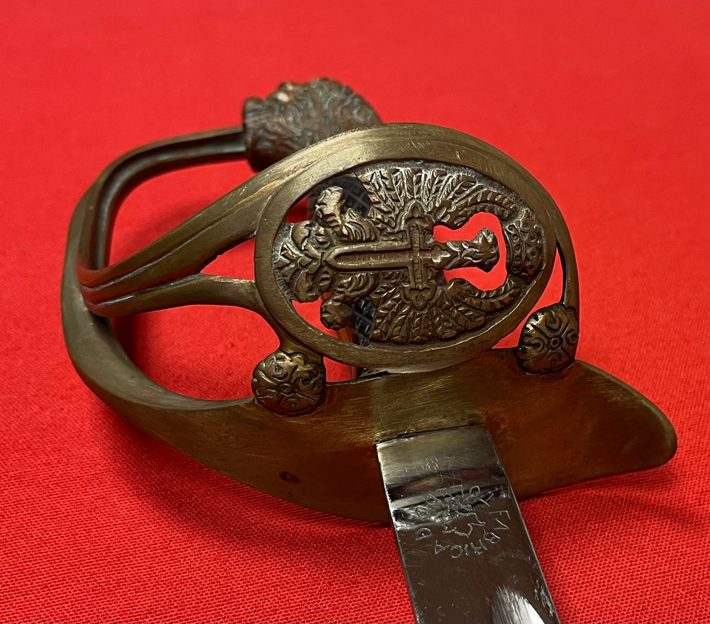Spanish Army Officer’s “Lionhead” Sword & Scabbard - Authentic
