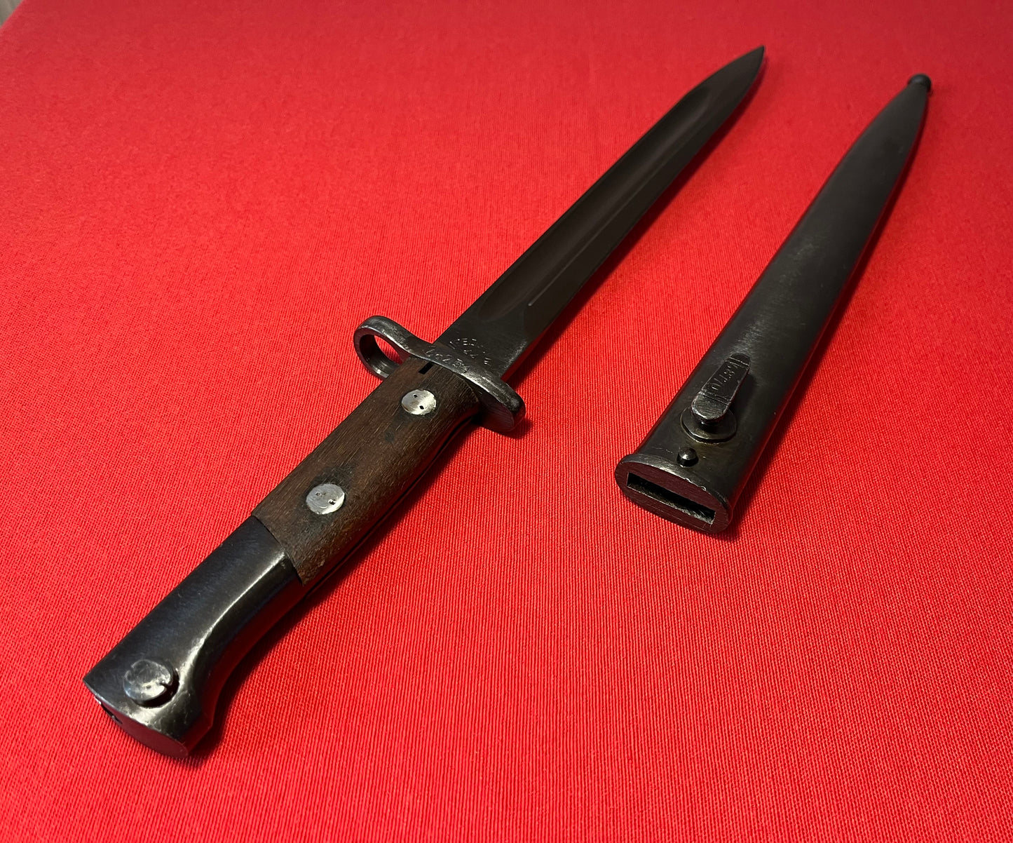 Yugo Yugoslavian M48 K98 Mauser Bayonet & Scabbard with Frog
