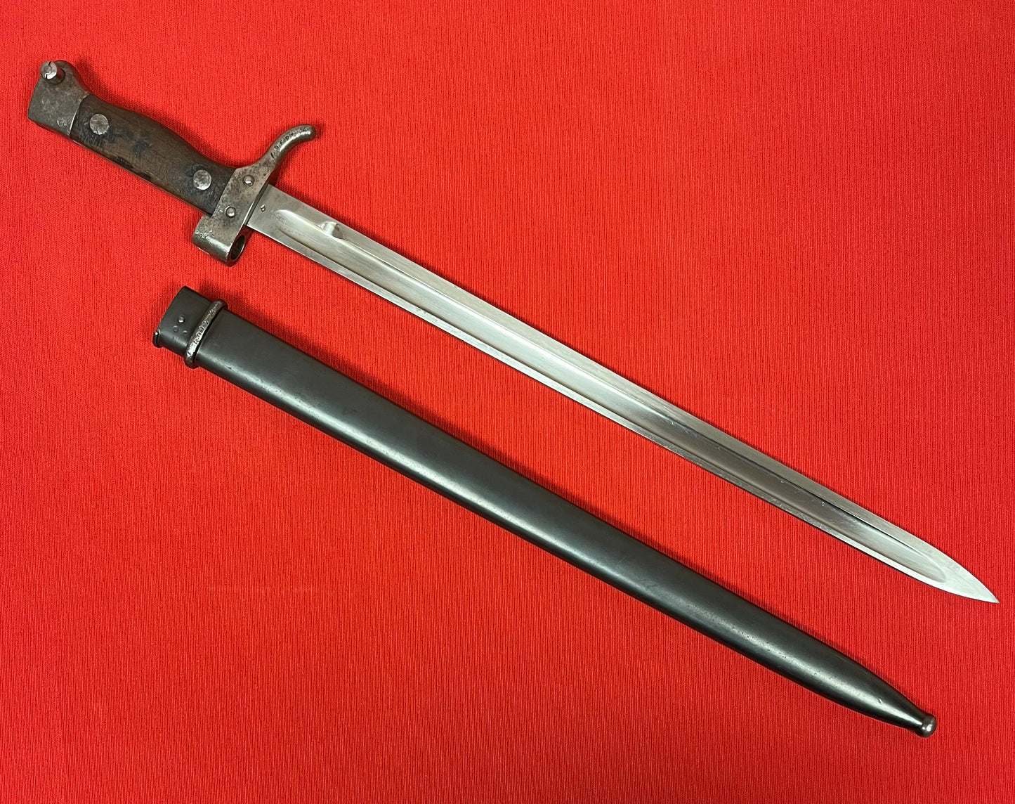 WW1 FRENCH M1892 MANNLICHER BERTHIER BAYONET & SCABBARD
