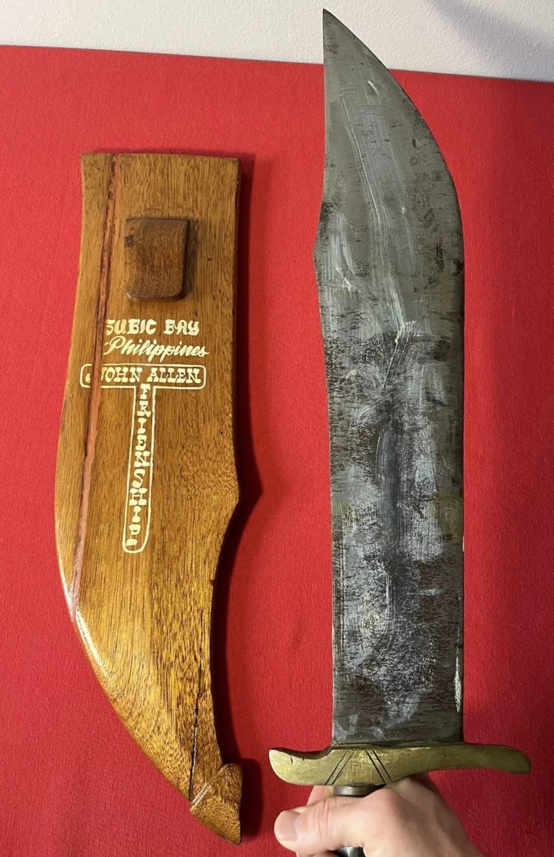WW2 Philippines Dagger-Machete “Dedicated” by Native Bring-back Theater Made / MASSIVE 2.5 FT
