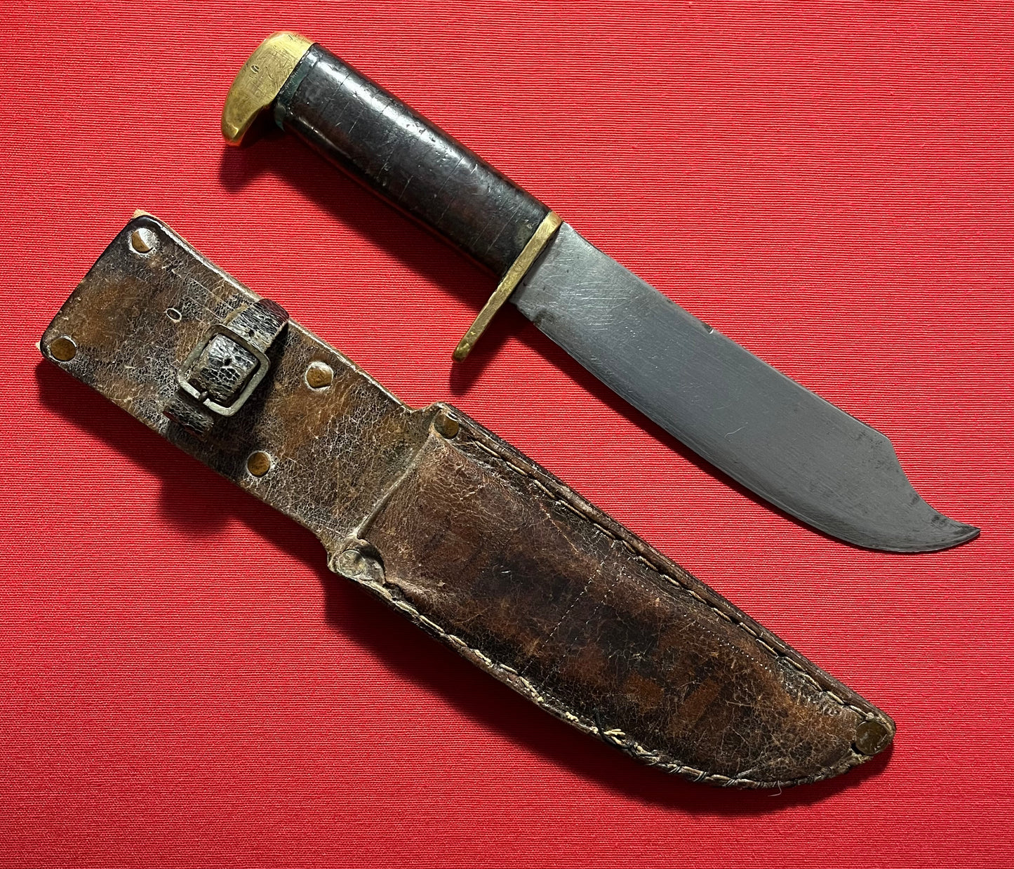 WW2 U.S Fighting Knife "Bowie Style" Theater Made with Named Scabbard