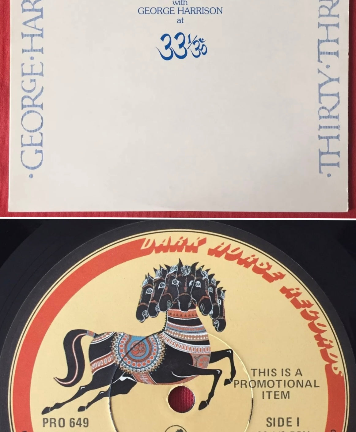 George Harrison- A Personal Music Dialogue (Promo Copy) Dark Horse Record / Beatles