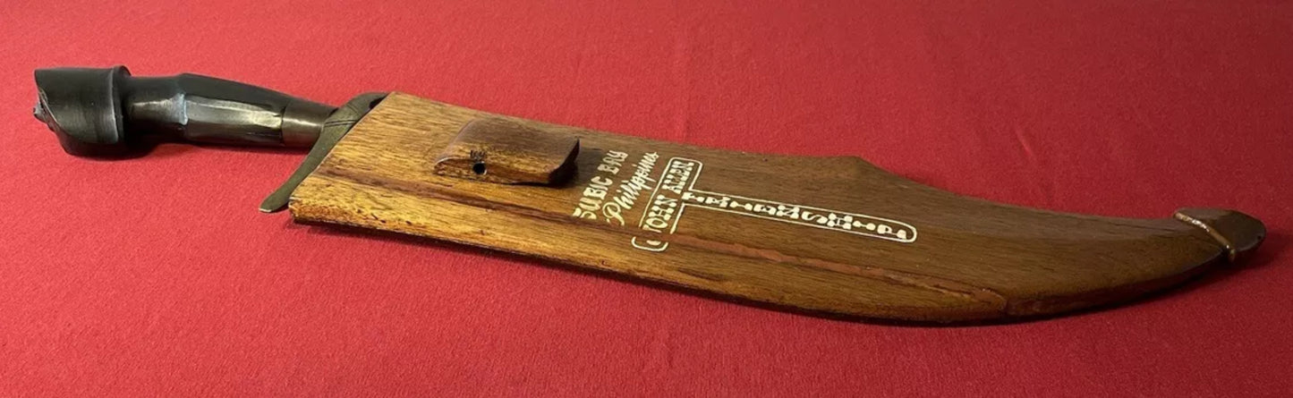 WW2 Philippines Dagger-Machete “Dedicated” by Native Bring-back Theater Made / MASSIVE 2.5 FT