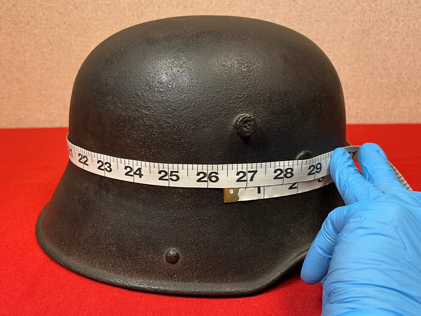 WWI GERMAN M1916 HELMET W/ TRANSITIONAL LINER & CHINSTRAP - TWO WARS !!!