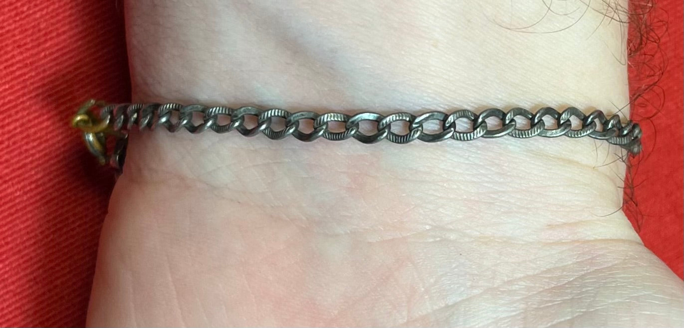 WWII USAAF 3” AERIAL GUNNER WINGS BRACELET - .925 STERLING