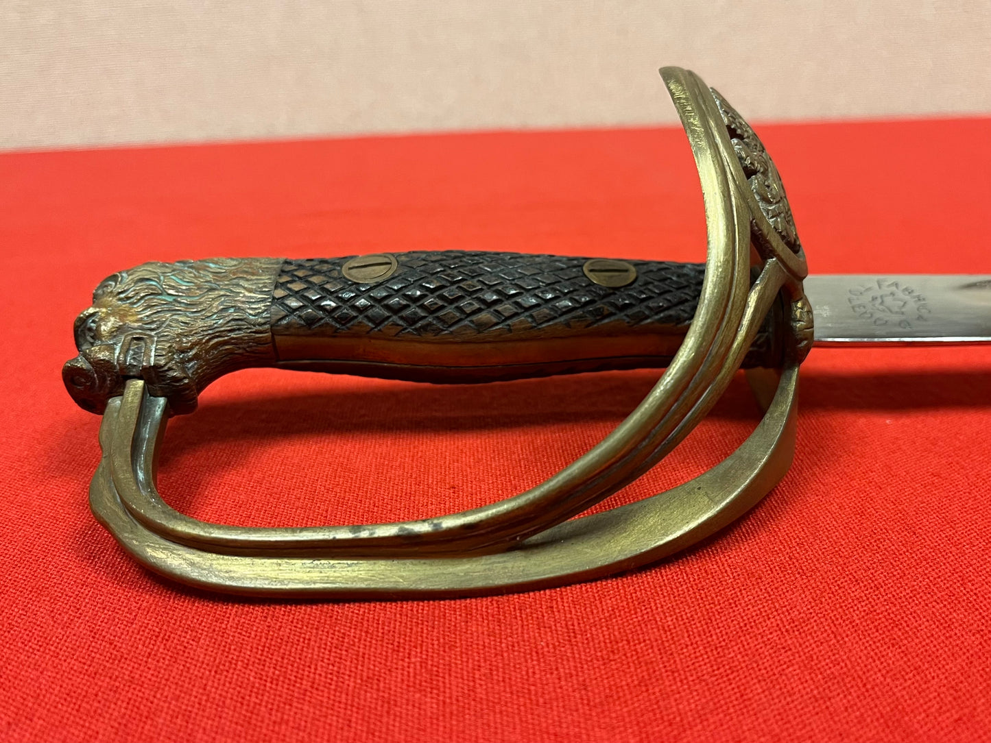 Spanish Army Officer’s “Lionhead” Sword & Scabbard - Authentic