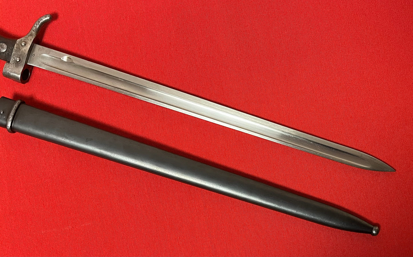 WW1 FRENCH M1892 MANNLICHER BERTHIER BAYONET & SCABBARD