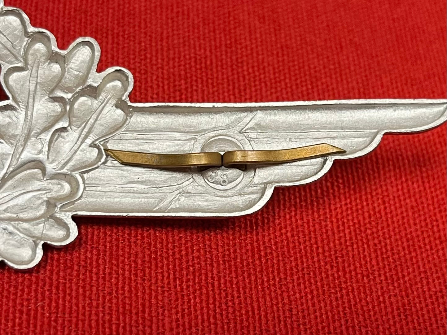 Authentic WWII German Luftwaffe (Airforce) Visor Cap Wreath & Cockade H.W.J. 38