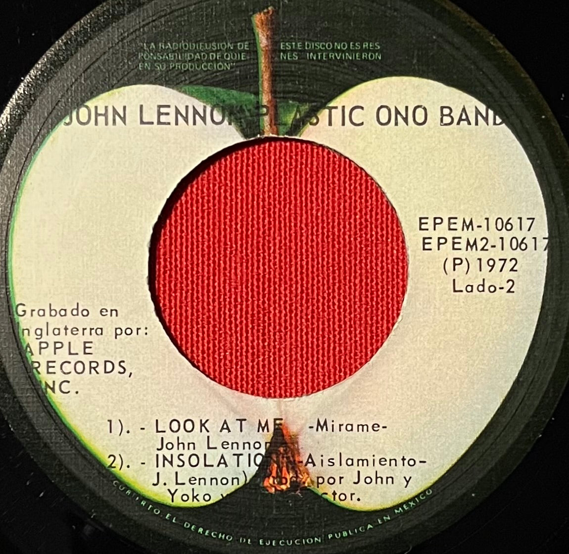 JOHN LENNON- Mother 7” 45 RPM Record 1972 Mexican Press RARE (Misprint) Beatles