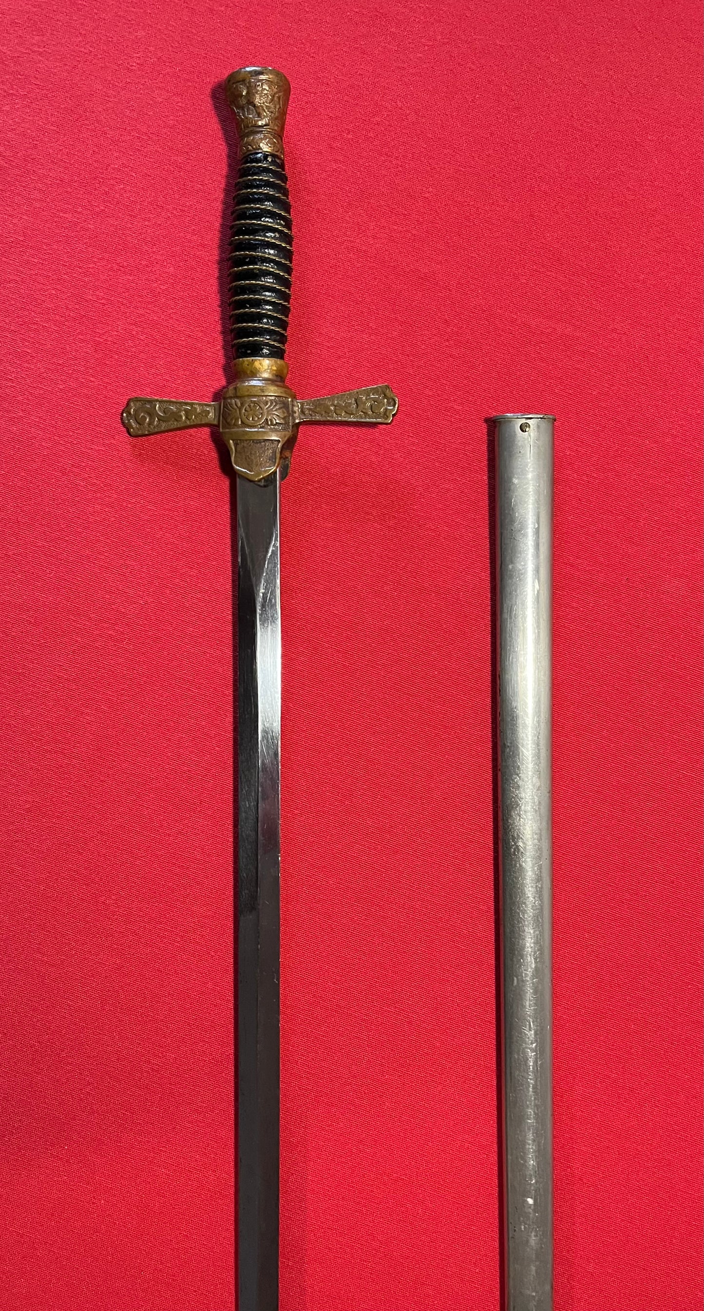 U.S 1880's Cadet Sword & Scabbard (Indian War Era)