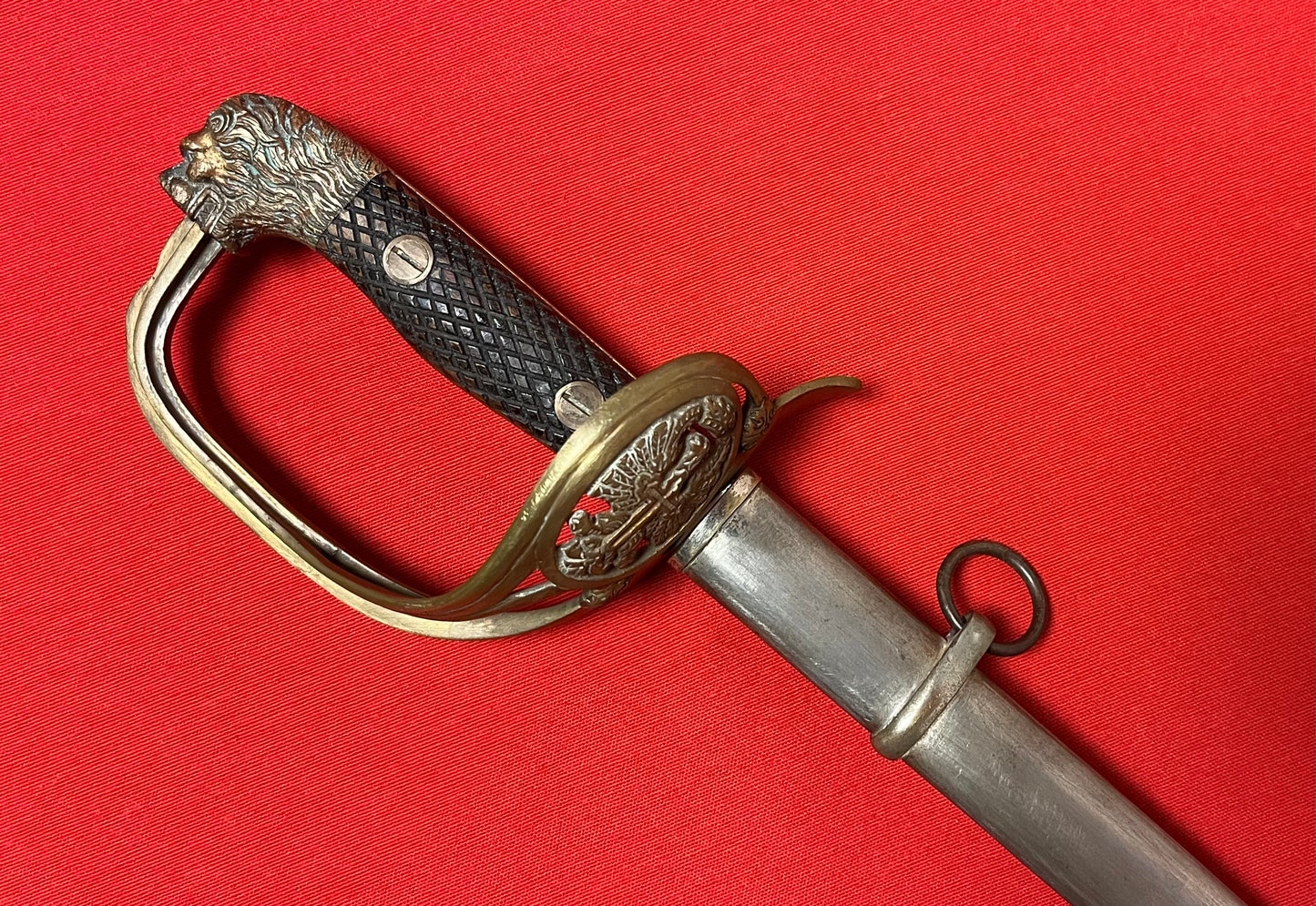 Spanish Army Officer’s “Lionhead” Sword & Scabbard - Authentic