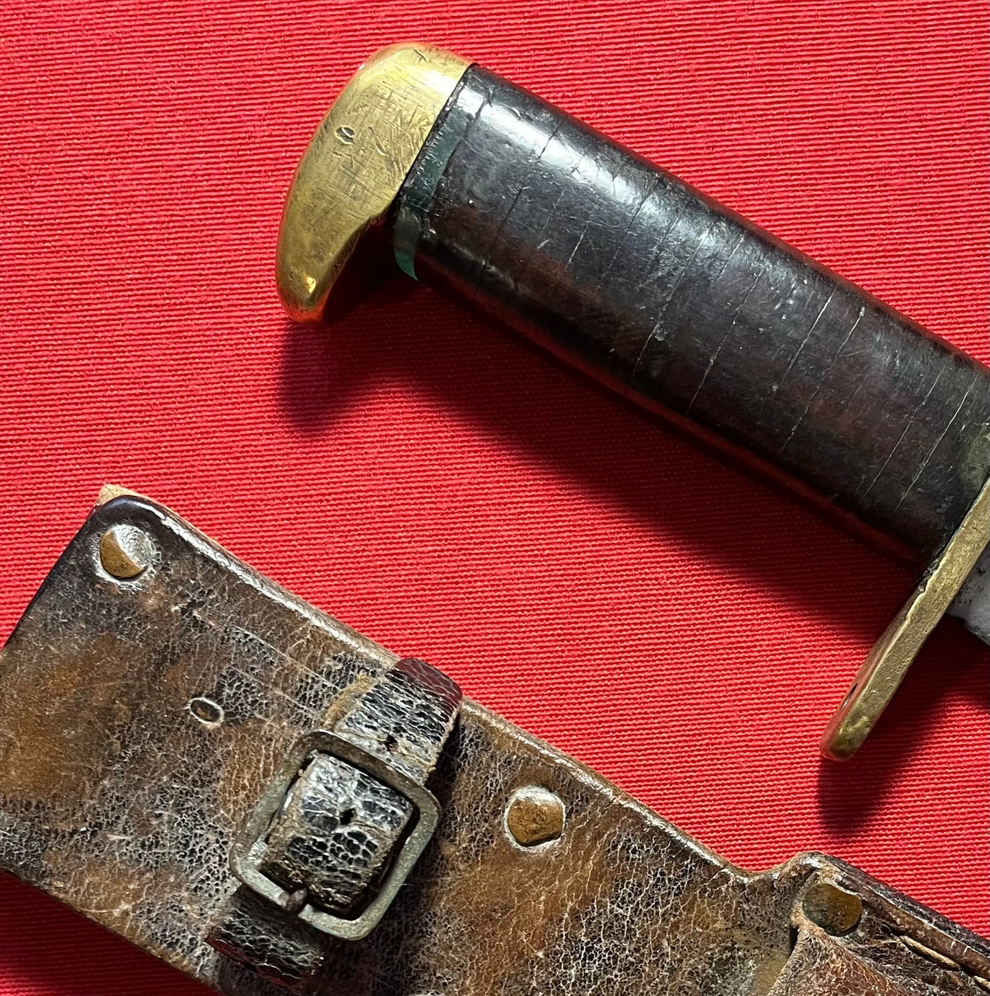 WW2 U.S Fighting Knife "Bowie Style" Theater Made with Named Scabbard