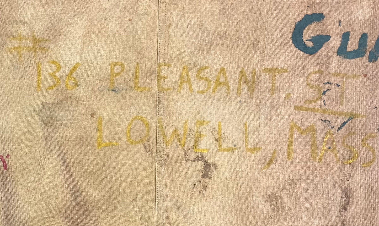 WW2 USMC “Painted” Seabag Guadalcanal/Okinawa ID H.T. Aubrey 6th Marine Div.