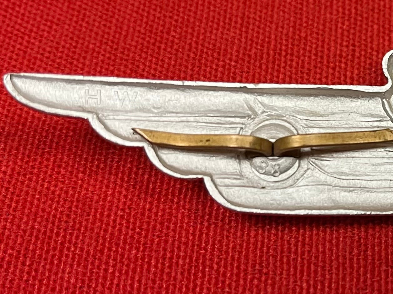 Authentic WWII German Luftwaffe (Airforce) Visor Cap Wreath & Cockade H.W.J. 38