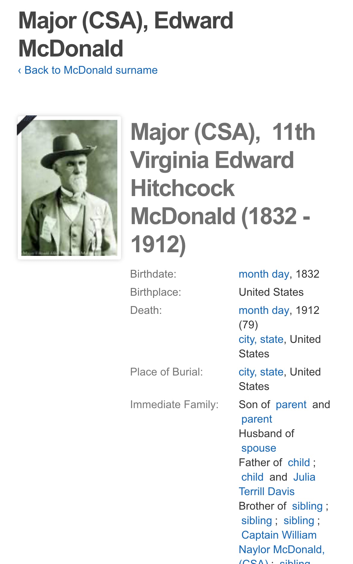 Civil War Bible Personally Owned by Maj. Edward H. McDonald of the 11TH VA C.S.A. - Gettysburg & Antietam