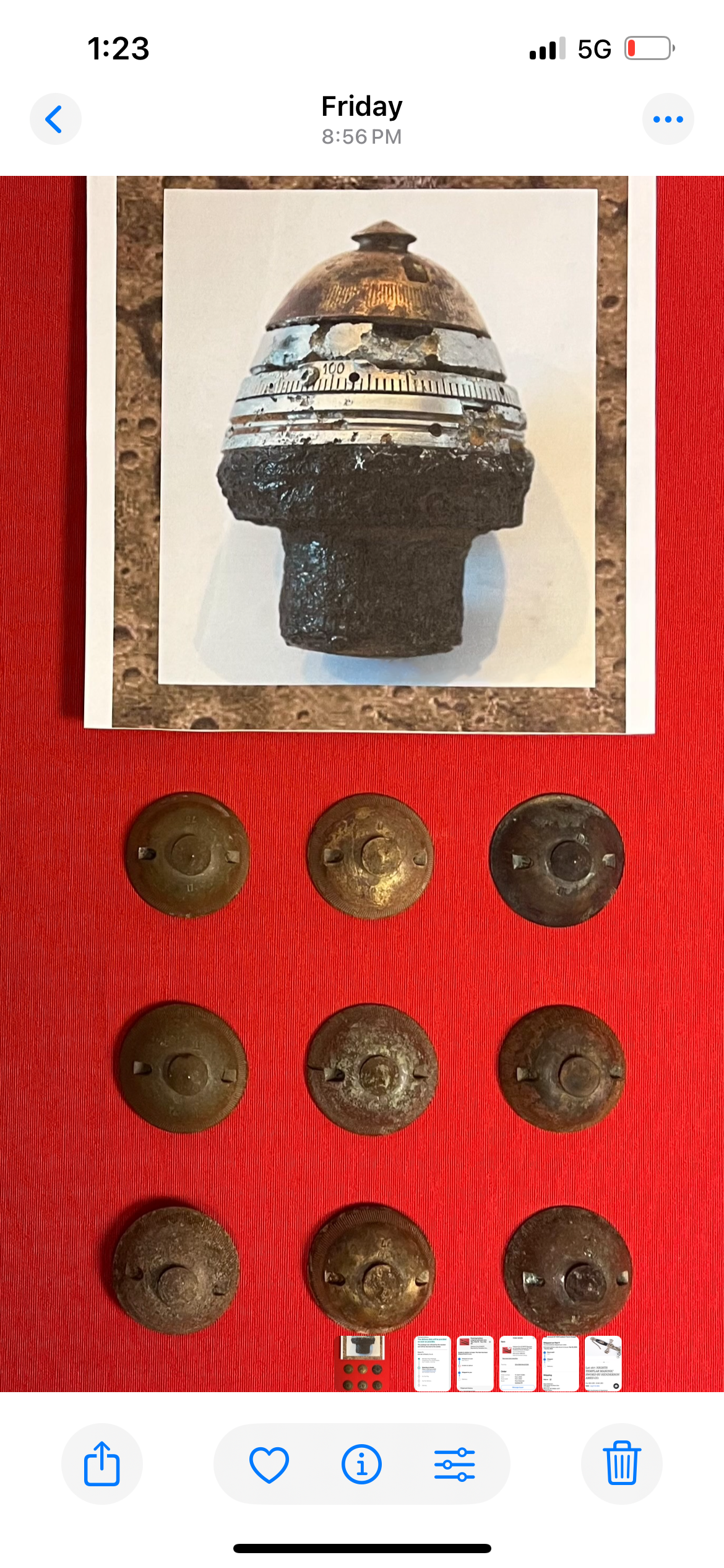 WW1 Russian 76mm Artillery Shell Projectile Time Fuse - Relic