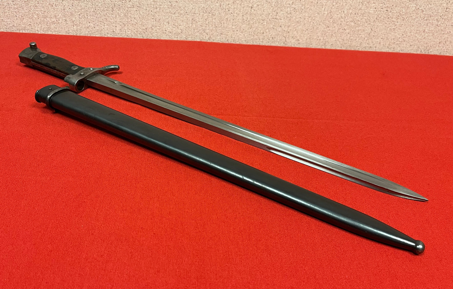 WW1 FRENCH M1892 MANNLICHER BERTHIER BAYONET & SCABBARD