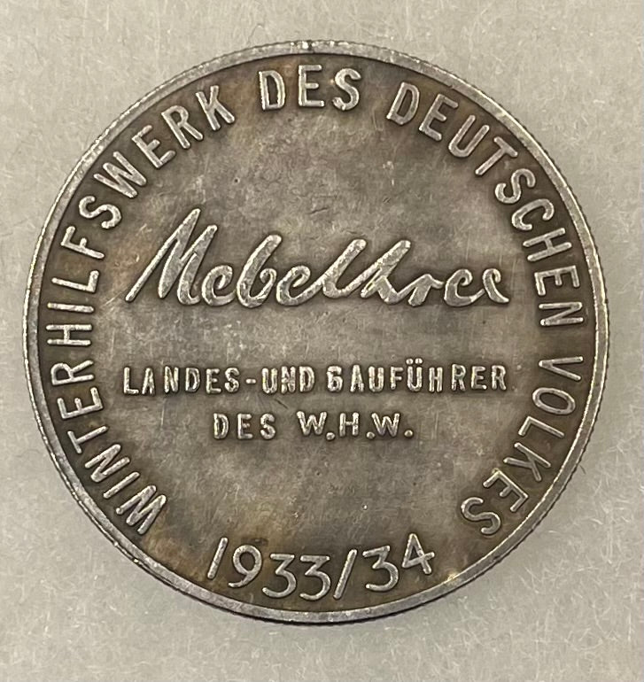 WW2 German “Hitler’s Dank”Medal 1933-1934