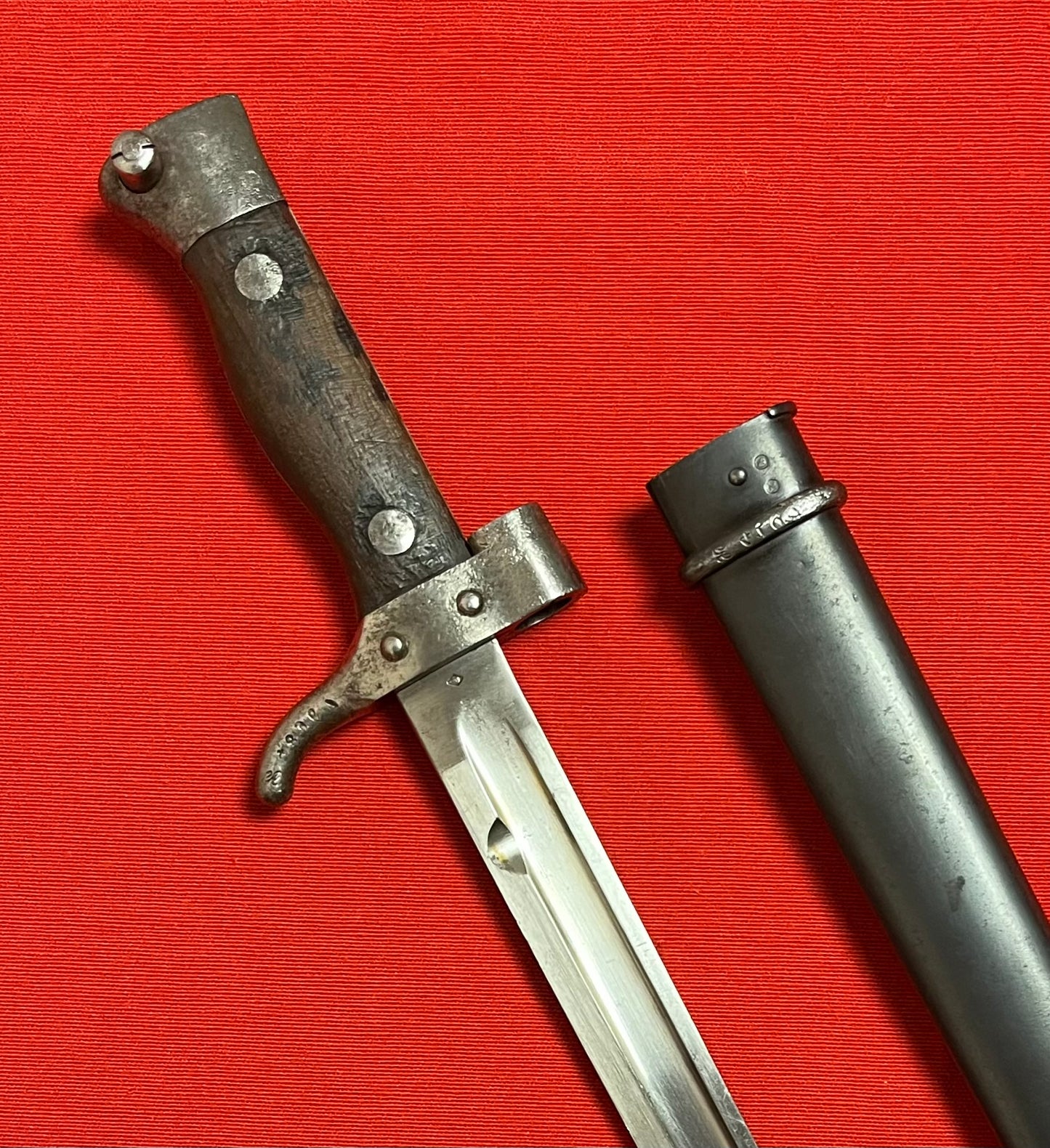 WW1 FRENCH M1892 MANNLICHER BERTHIER BAYONET & SCABBARD