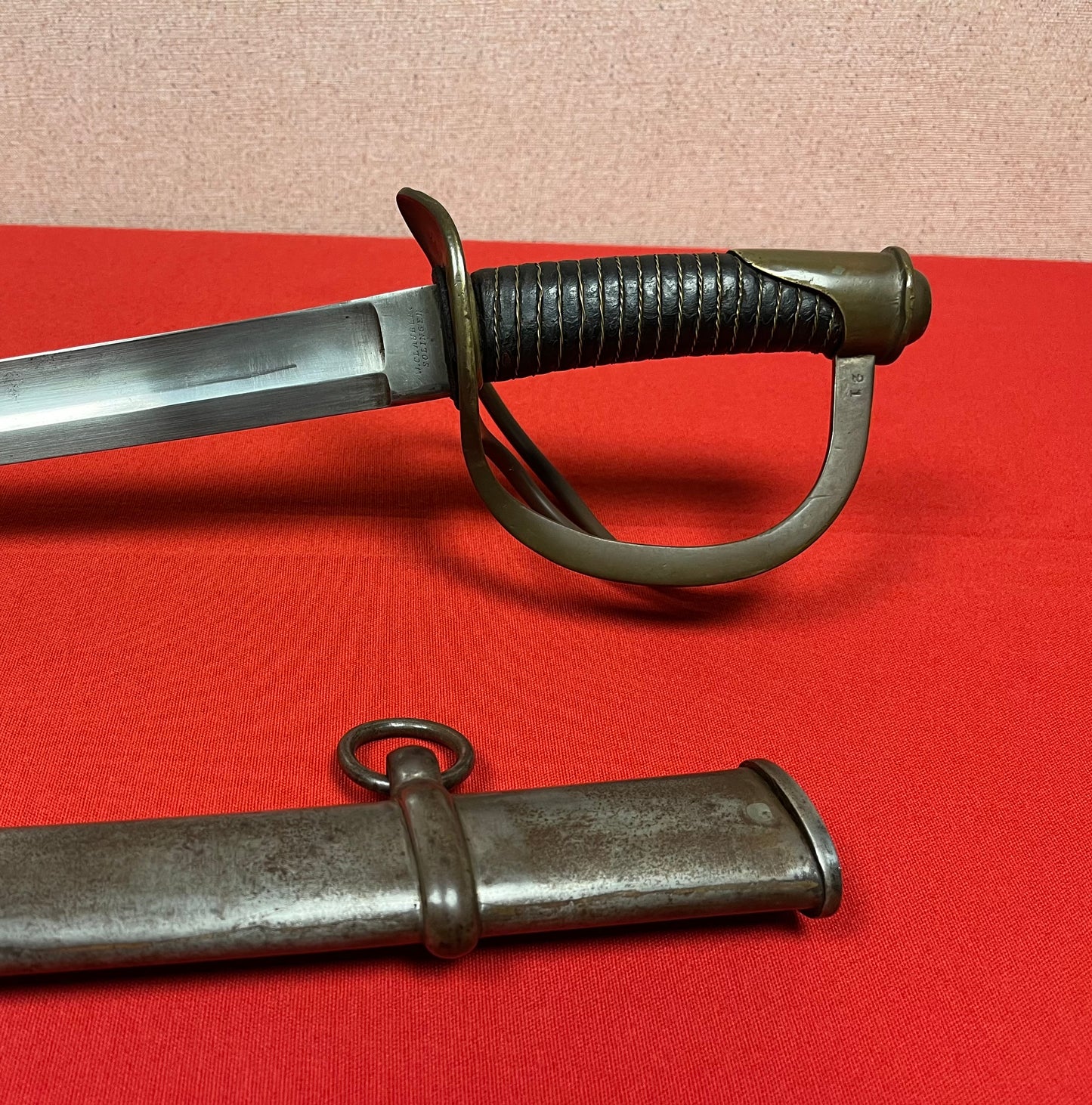 Authentic M1840 U.S. Civil War "Wrist Breaker" Heavy Cavalry Saber/Sword by W. Clauberg Solingen