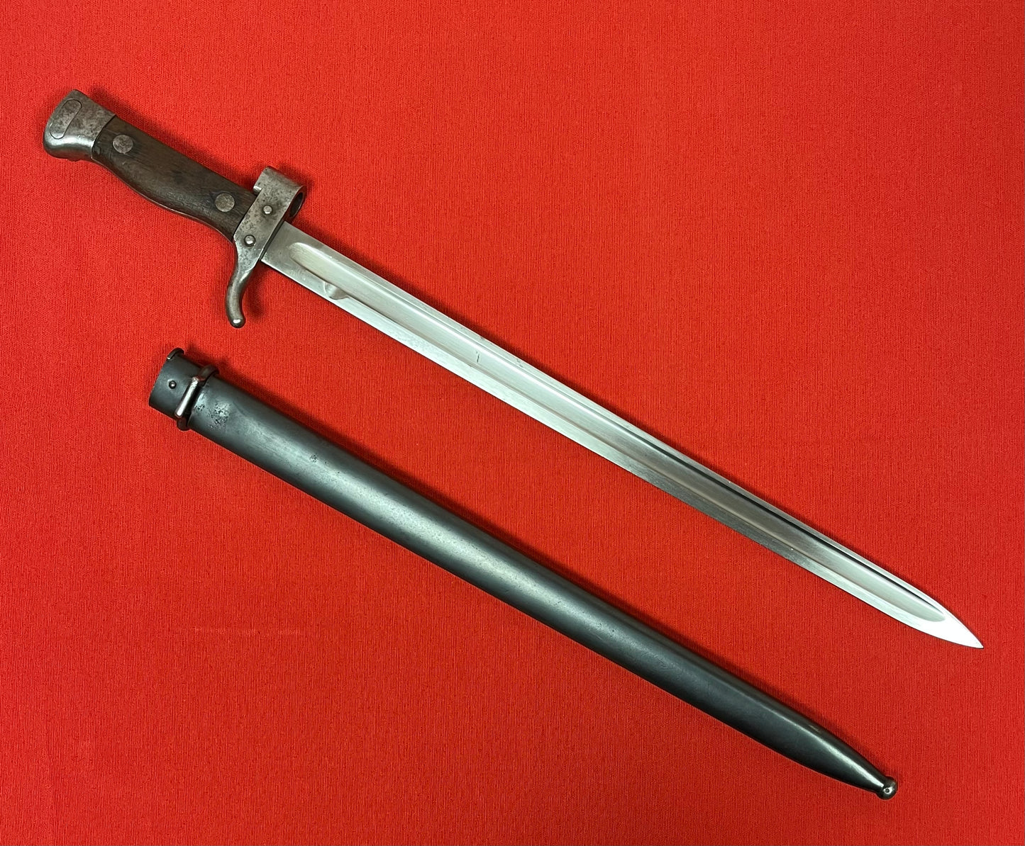 WW1 FRENCH M1892 MANNLICHER BERTHIER BAYONET & SCABBARD