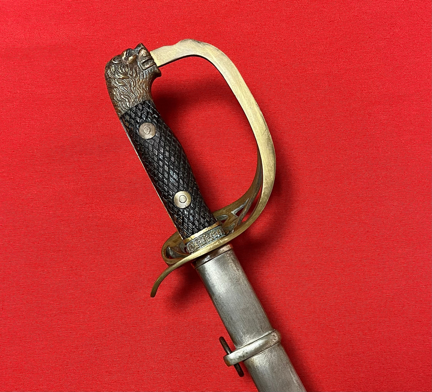 Spanish Army Officer’s “Lionhead” Sword & Scabbard - Authentic