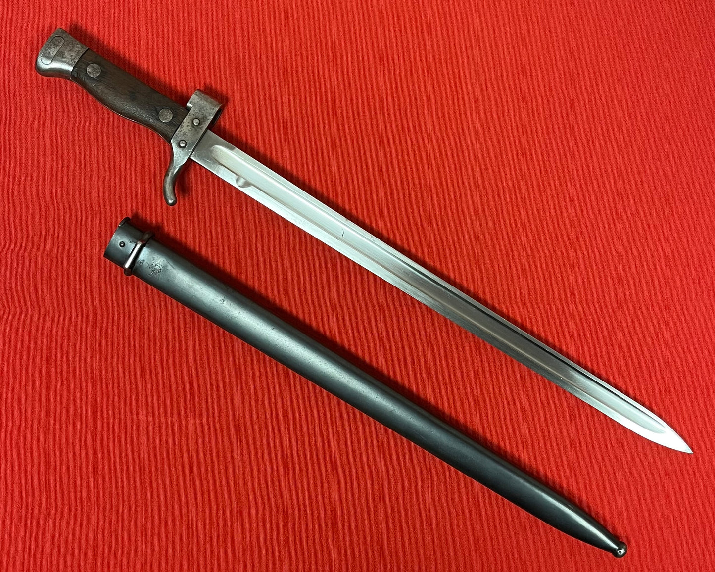 WW1 FRENCH M1892 MANNLICHER BERTHIER BAYONET & SCABBARD