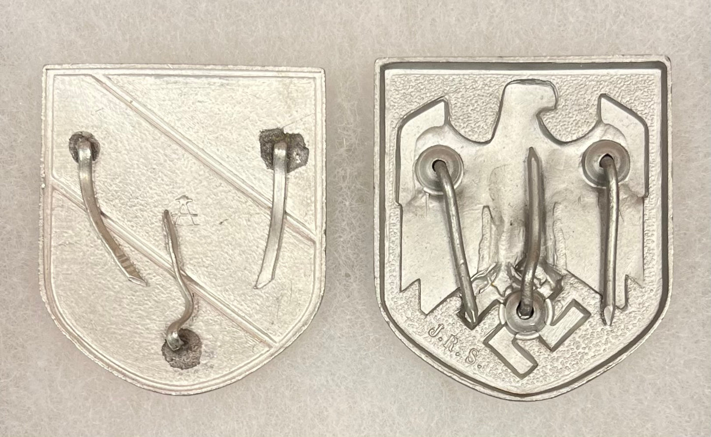 Authentic WWIl German DAK Sun/Pith Helmet BadgesTri-Color & Wehrmacht Eagle