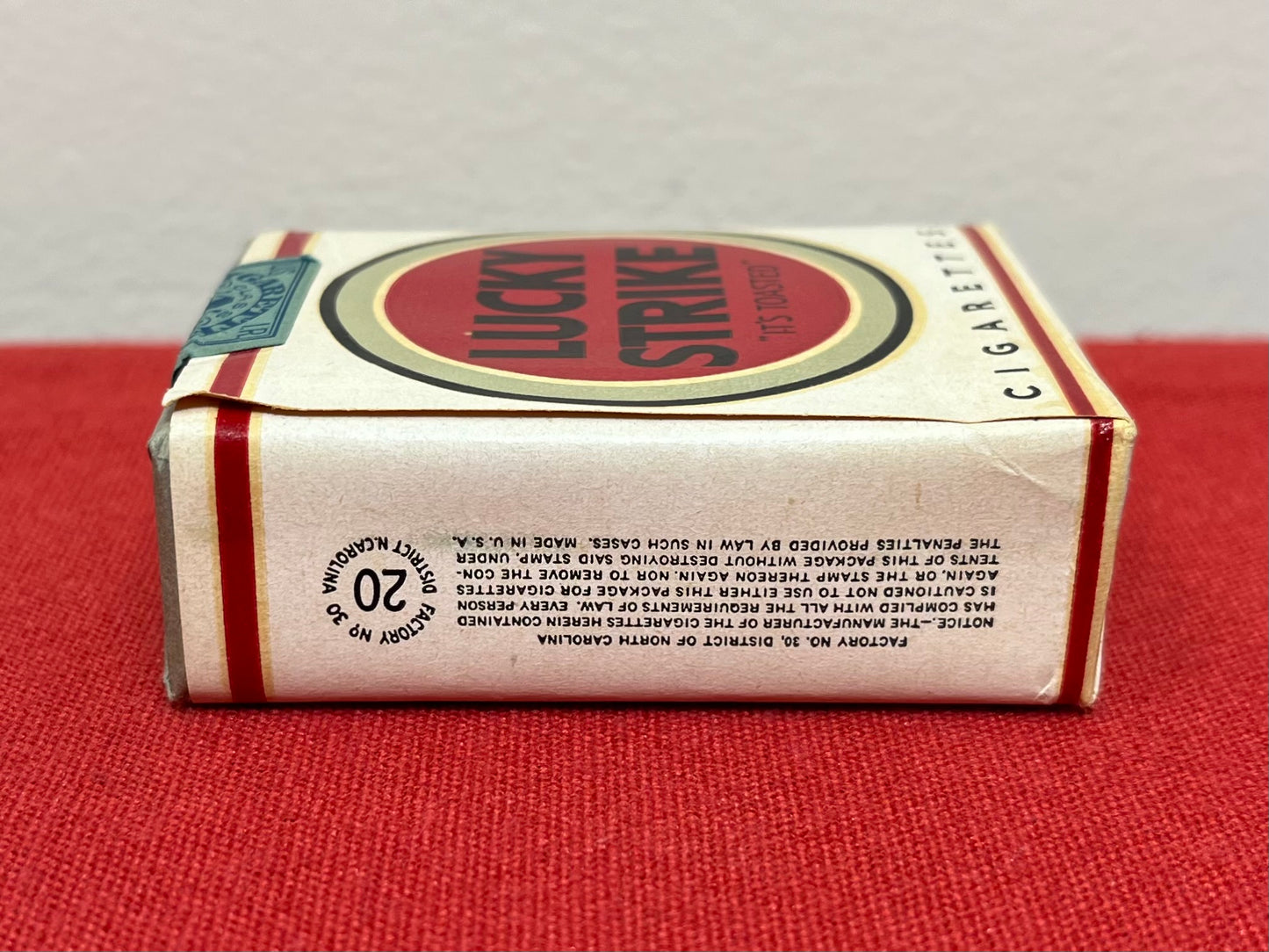 AUTHENTIC WWll ERA LUCKY STRIKE CIGARETTE CARTON & TIN W/ REPRODUCTION PACK