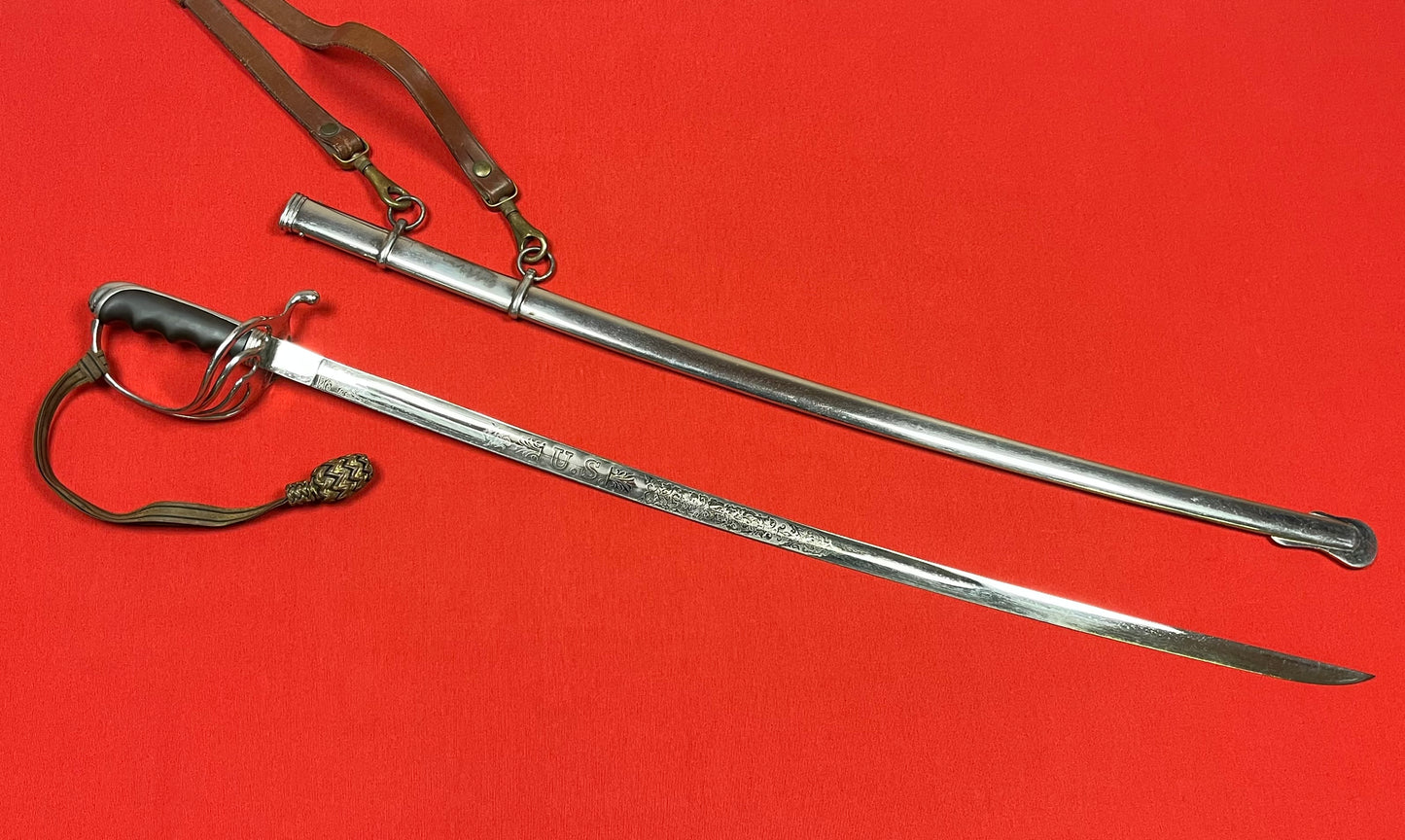 PRE-WW2 U.S. M1902 Officer’s Sword W/ Hanger & Belt ￼