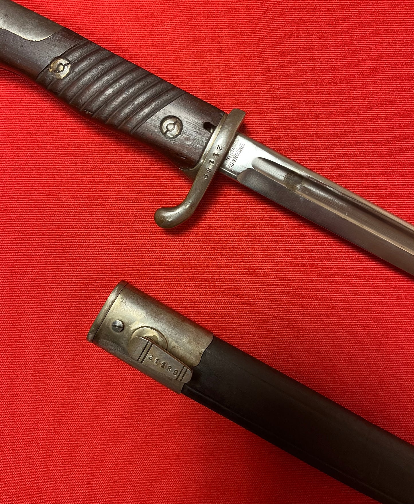 WW1 Era M1898 German "Quill Point" Bayonet W/ Matching Numbers by Simson & Co Suhl