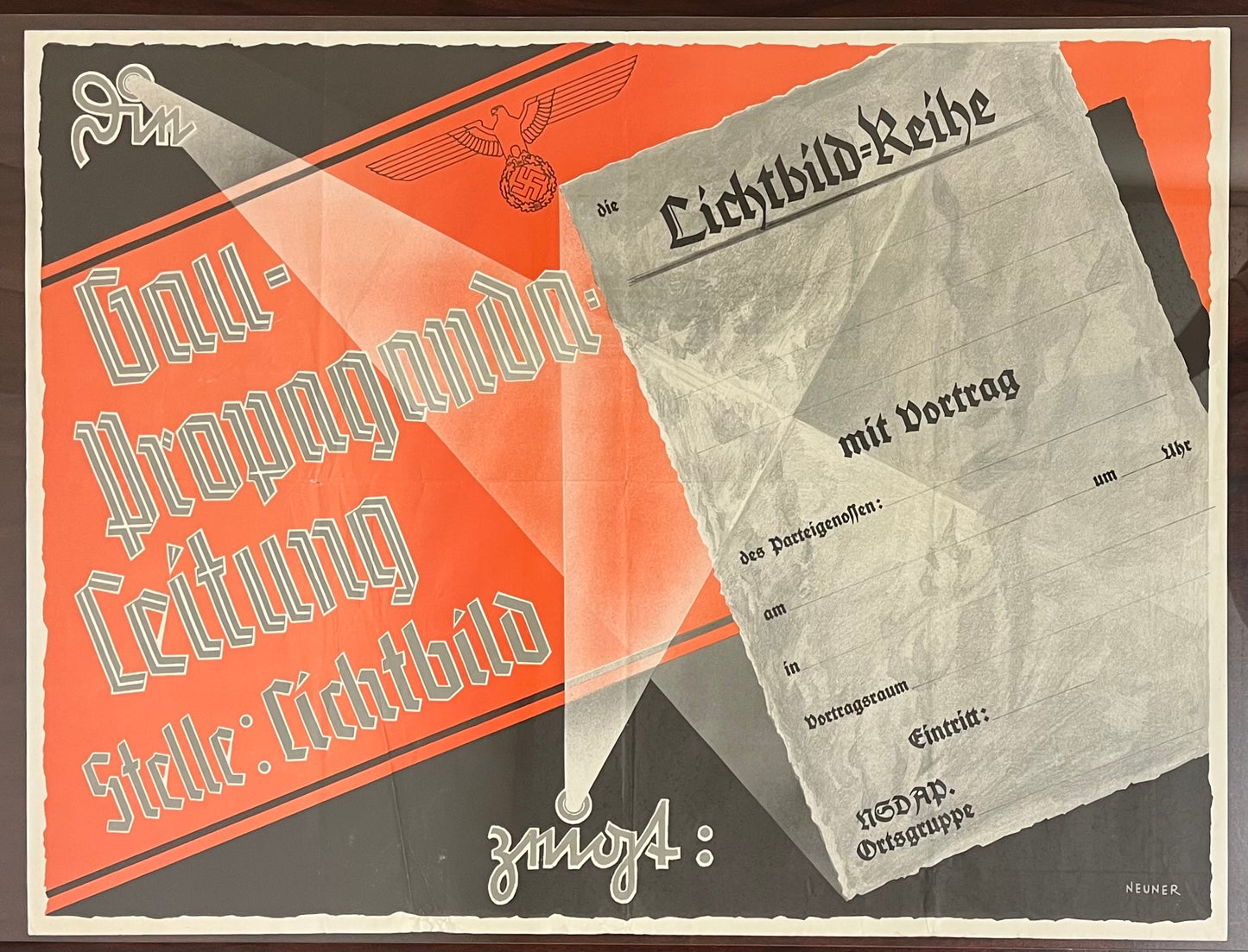 Authentic World War II German NSDAP Propaganda Poster