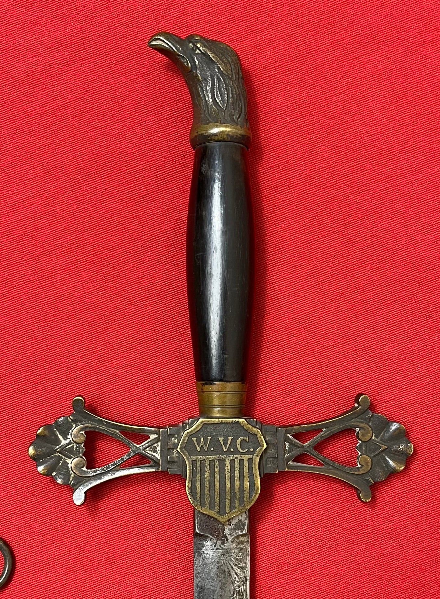Pre-Civil War Militia Eagle Head Sword W.V.C Shield Circa 1830-50
