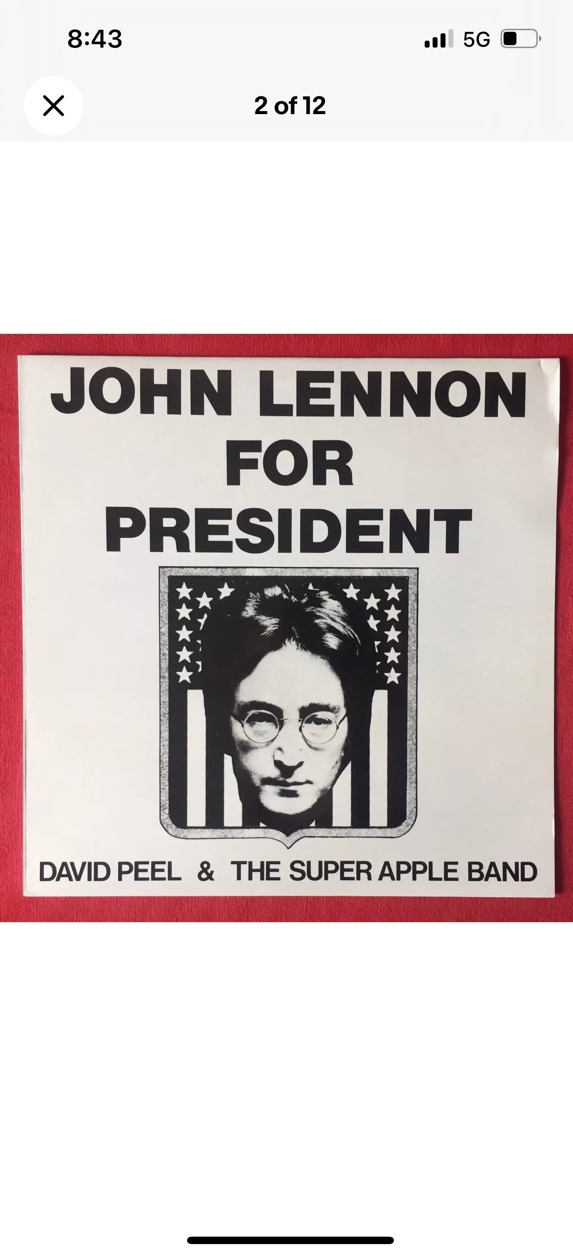 David Peel & The Super Apple Band / John Lennon for President / Czechoslovakia Pressing - Beatles