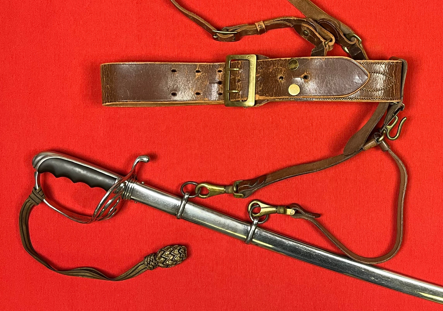 PRE-WW2 U.S. M1902 Officer’s Sword W/ Hanger & Belt ￼