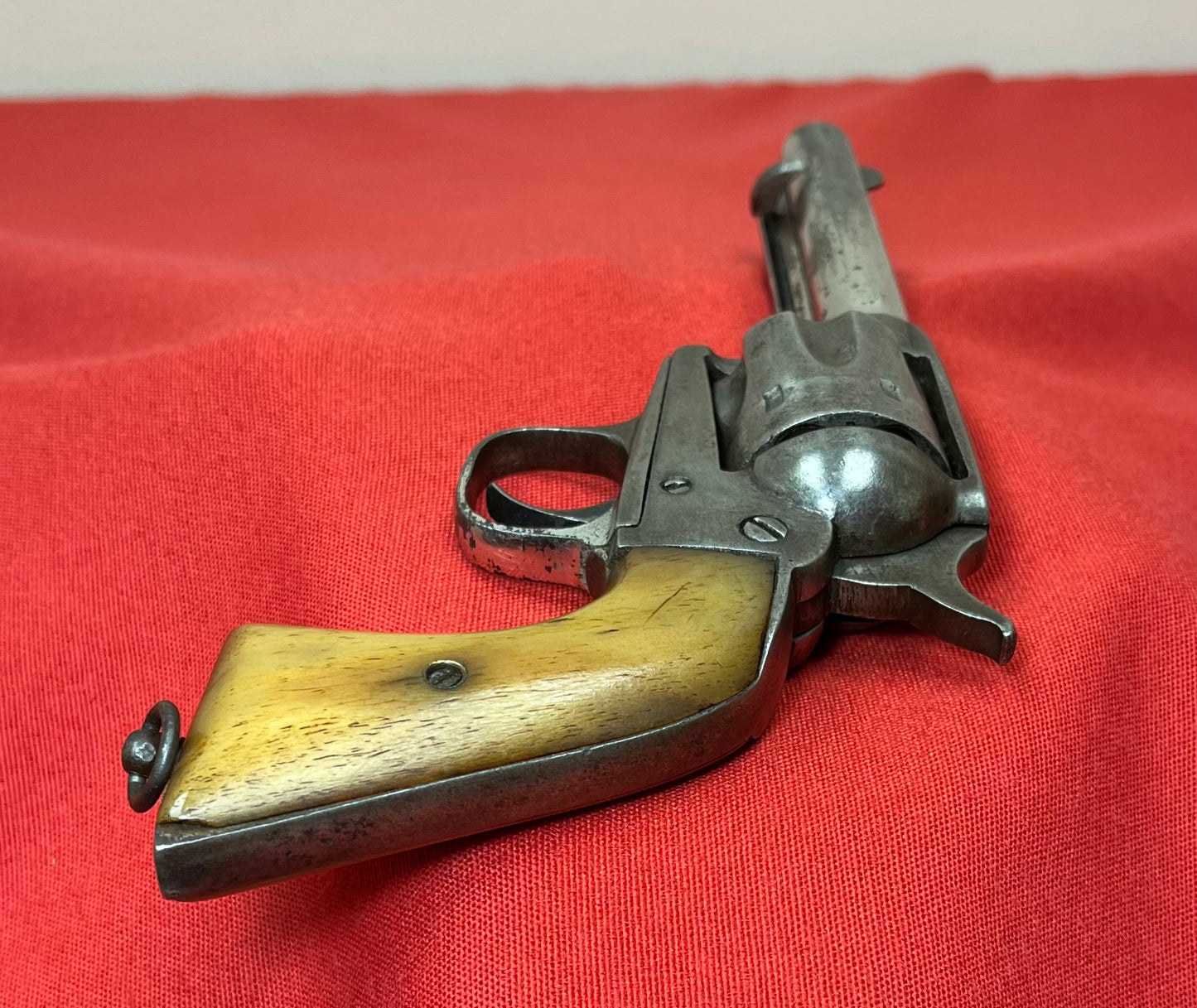 C. 1870-80 Colt Single Action Revolver Spanish Made W/ Bone Grips