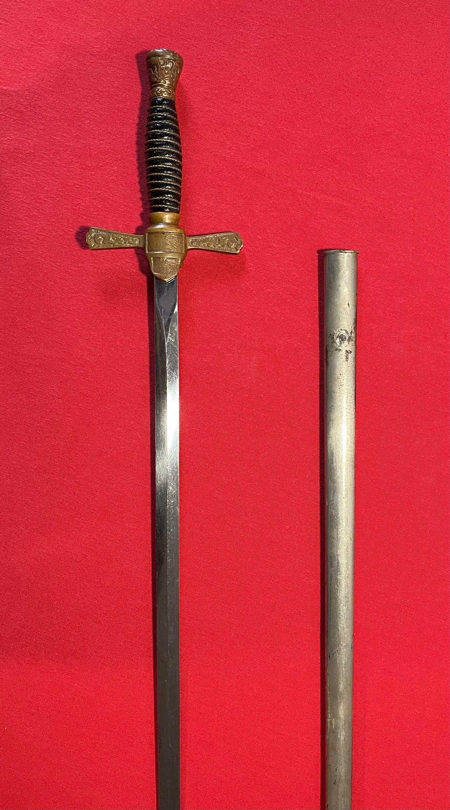 U.S 1880's Cadet Sword & Scabbard (Indian War Era)