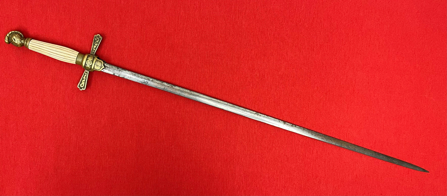 U.S. Civil War Era Militia Non-Commissioned Officer’s Sword Knights Head Pommel C.1850