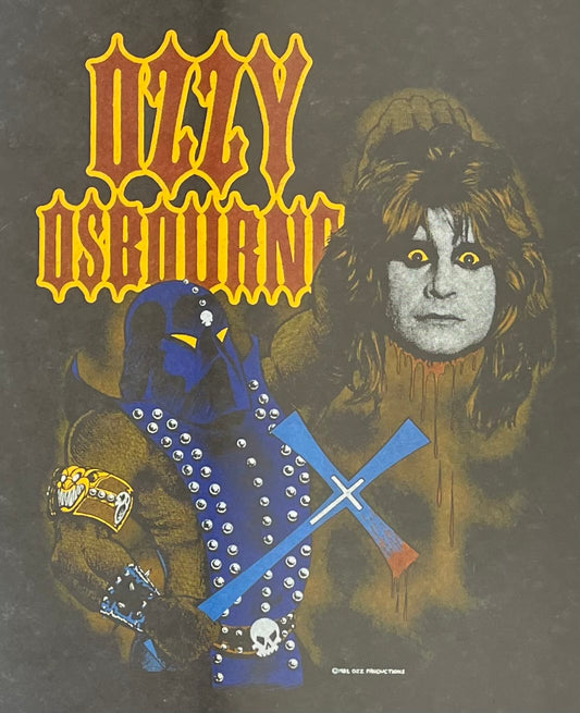 1982 Ozzy Osbourne Felt Poster & Frame - Diary Of A Madman 20x16 Ozz Productions OG - Scarce