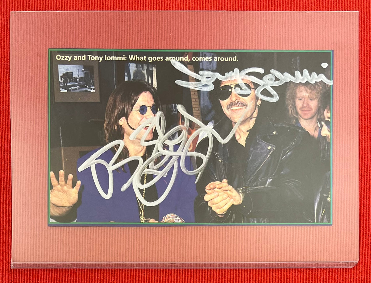 Black Sabbath - (Signed) Ozzy Osbourne & Tony Iommi 5x3 Picture 1990’s Reunion