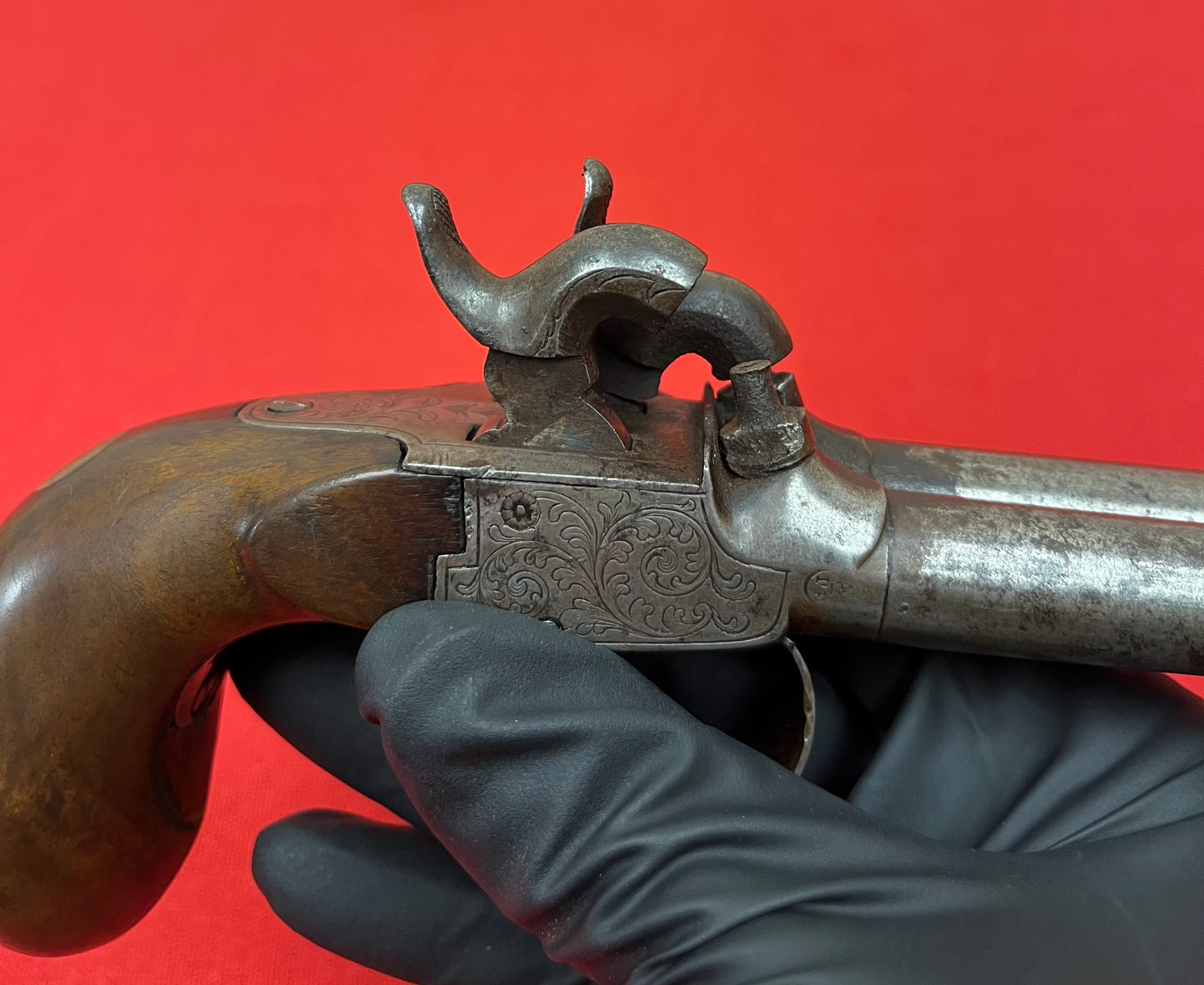 Civil War Era Belgian Double Barrel Percussion Boot Pistol Circa 1850-60