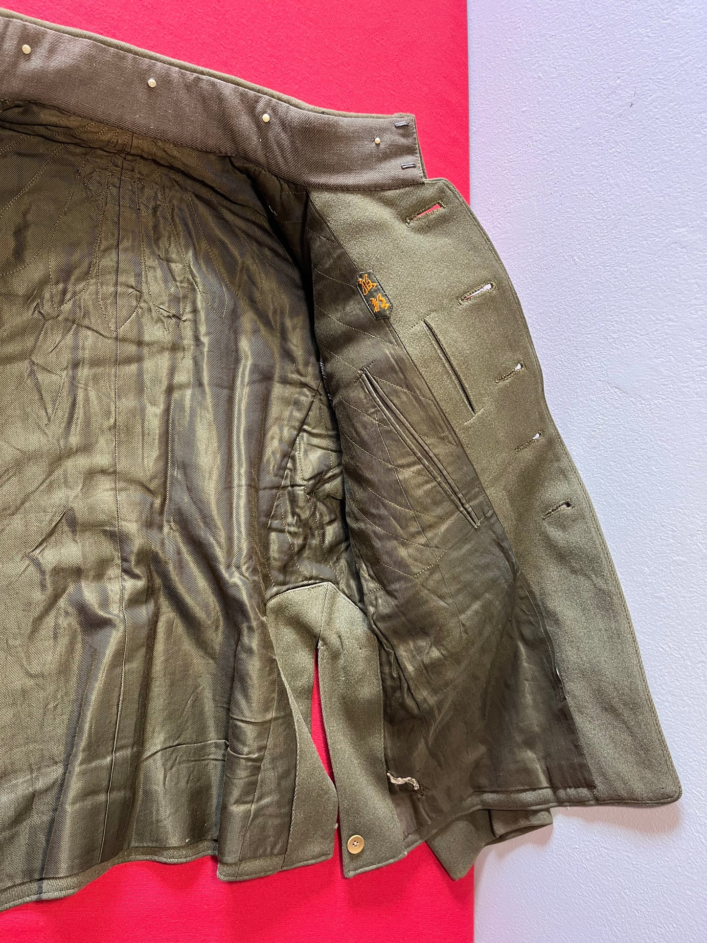 WW2 Japanese Army Uniform Tunic / Field Jacket with Note & Insignia Named