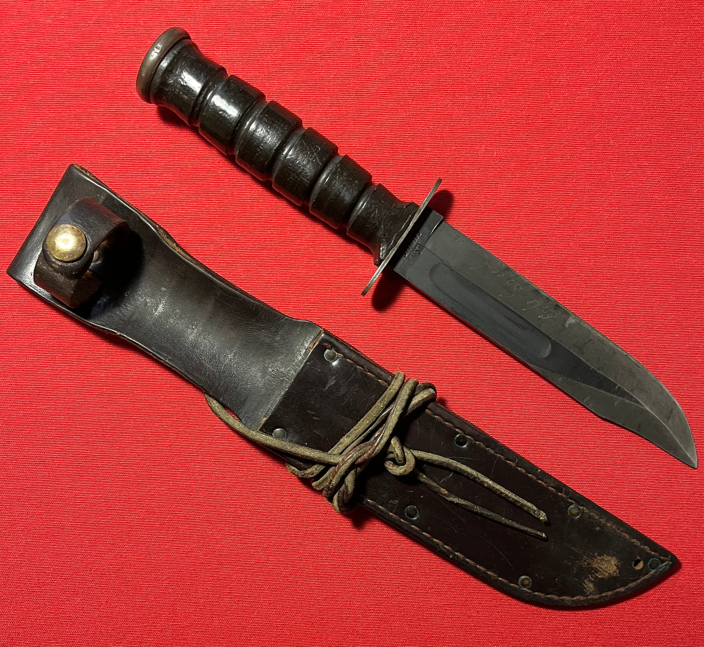 Vietnam Era U.S. CAMILLUS NY MARK 2 Fighting Knife MK2 / Blade "Name" engraved
