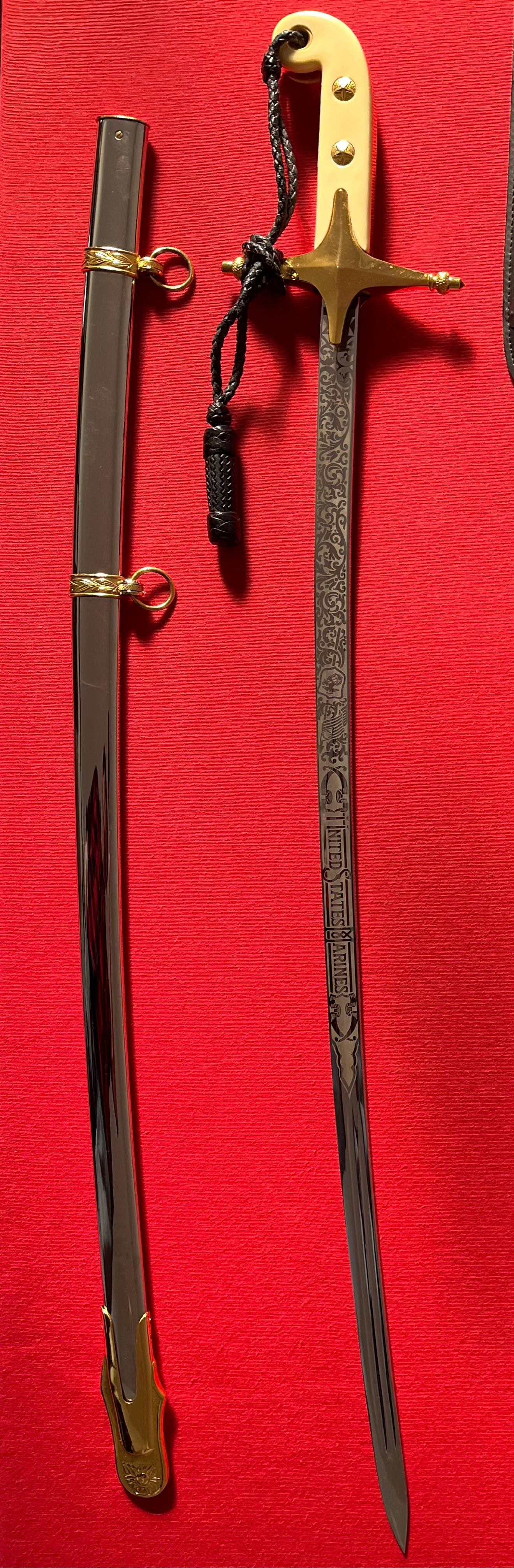 U.S Marine Corps Officer's Mameluke Sword by H.H Hilborn-Hamburger - German Made