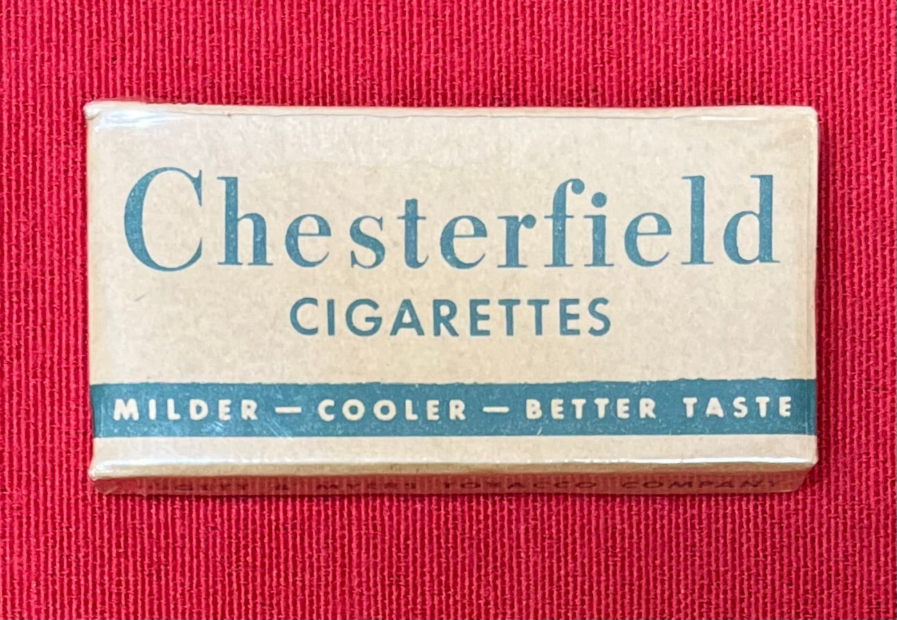 ORIGINAL WWll U.S. ISSUED CHESTERFIELD CIGARETTES K-RATION PACK