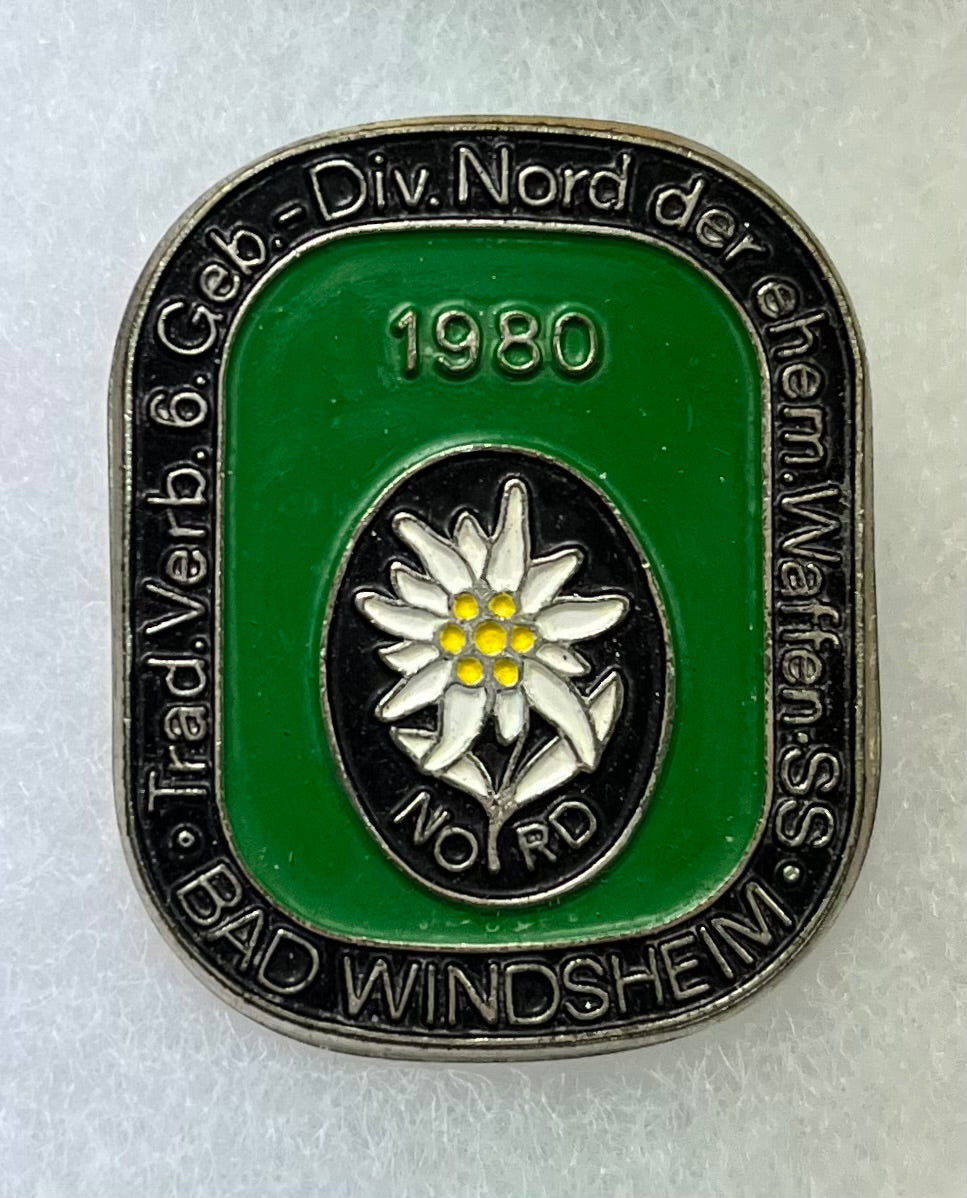 WW2 German SS 6th Mountain Div. Veteran’s Reunion Pin Collection - Bad Windsheim
