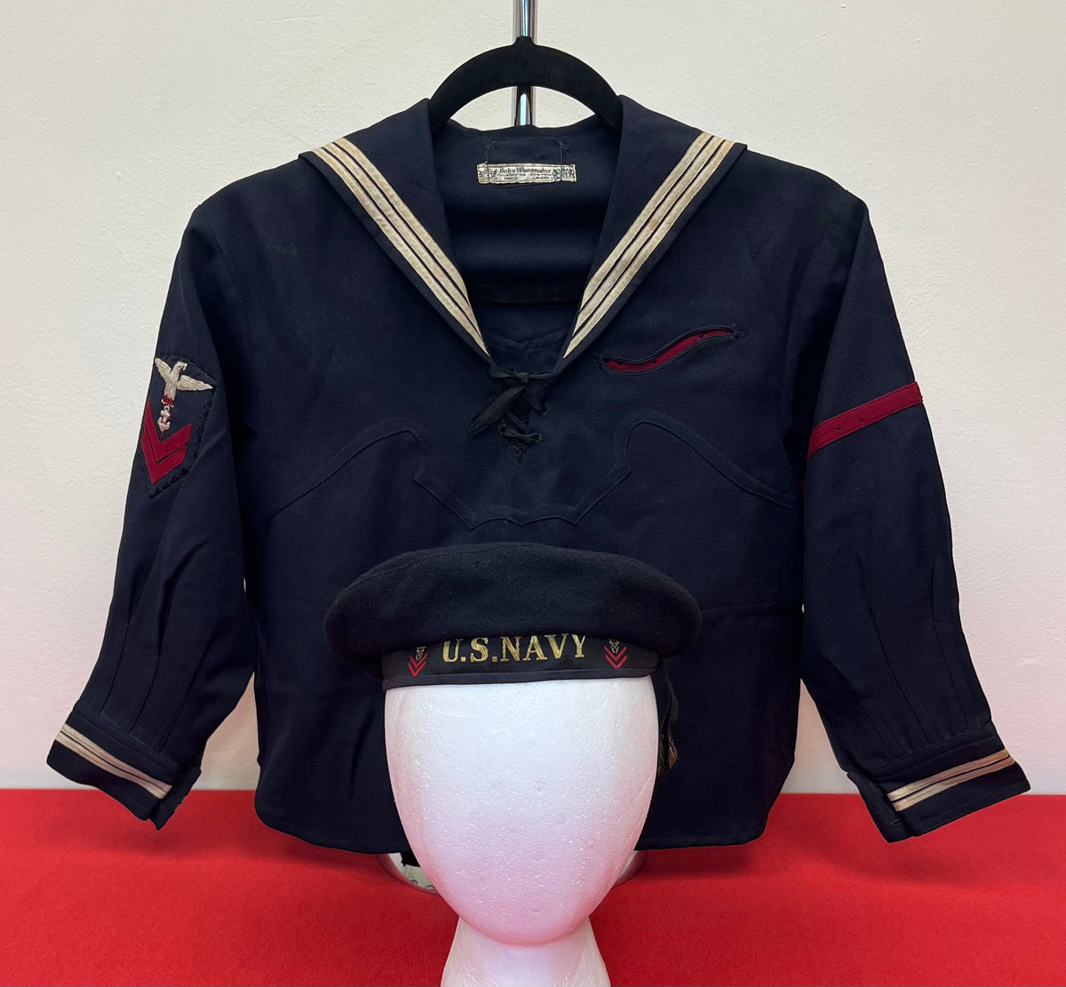 WW1 / WW2 U.S. Child's Navy Uniform Jumper & Cap by John Wanamaker